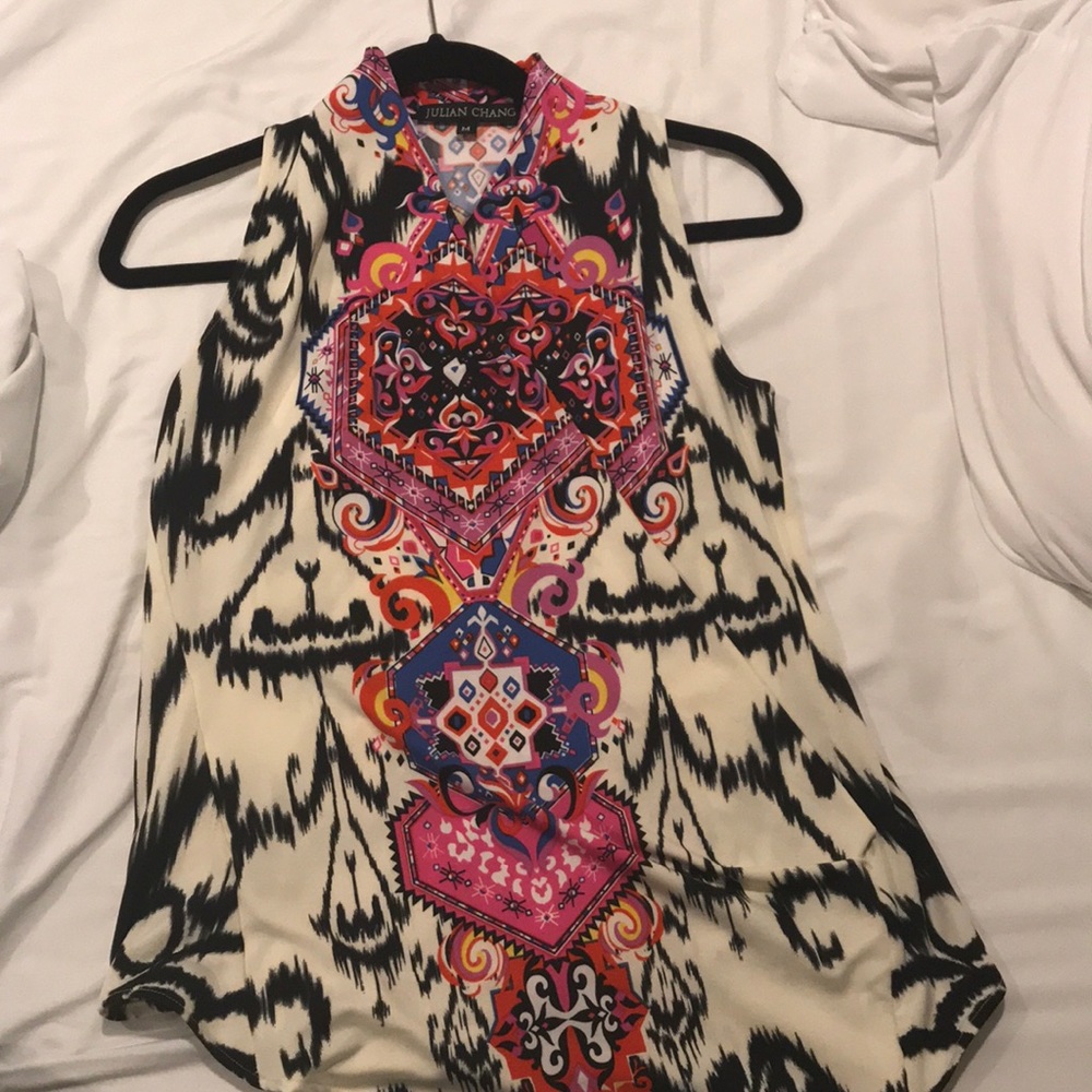 Julian Chang wrap tank blouse